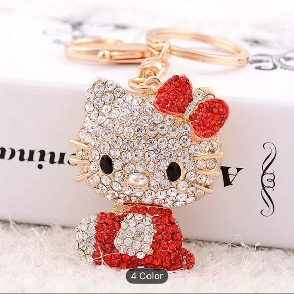 Hello Kitty Rhinestone Keychain - Picture 1 of 10